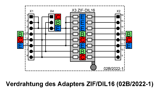Adapter DIL16 ZIF