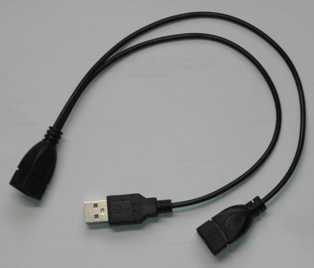 USB Y-Splitter Kupplung-Kupplung-Stecker